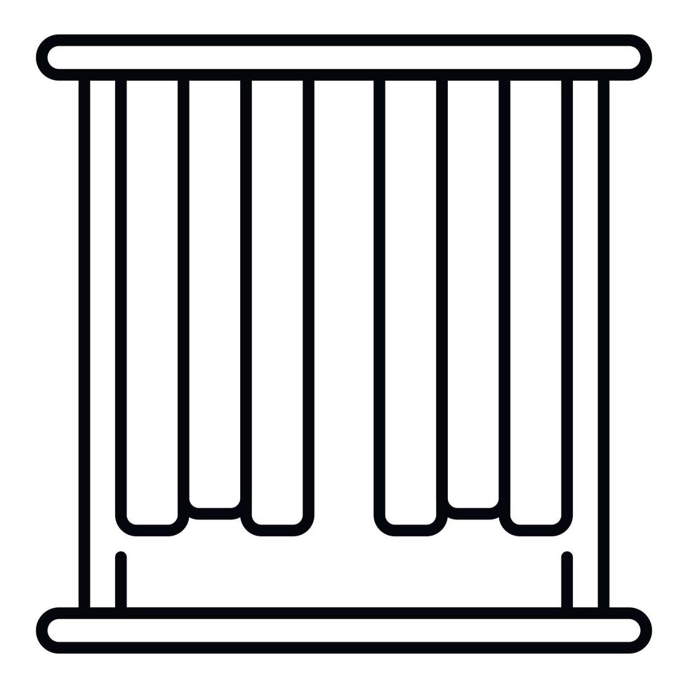 Decor window jalousie icon, outline style vector