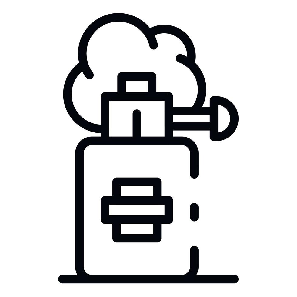 Gas grenade icon, outline style vector