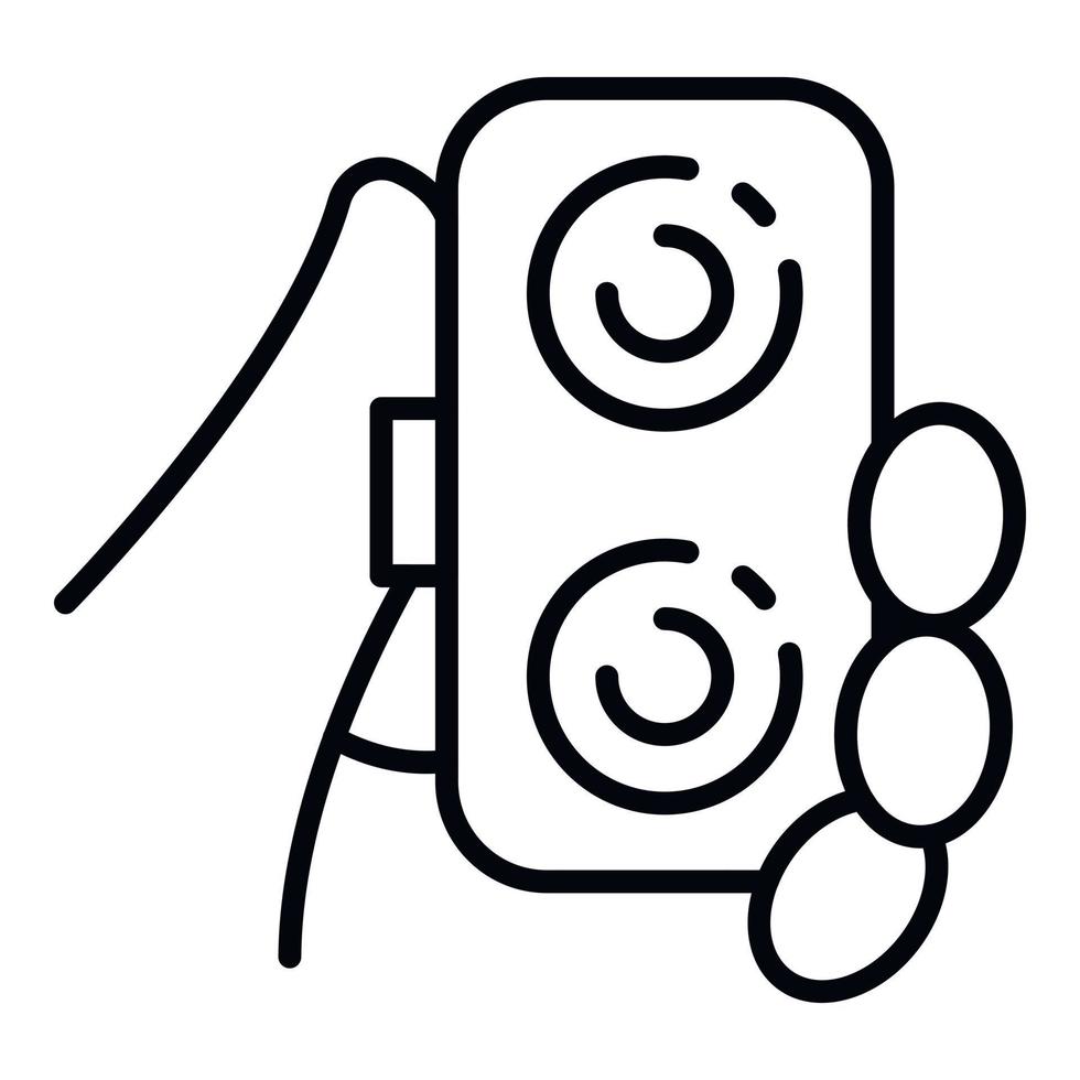 Contact lens box icon, outline style vector