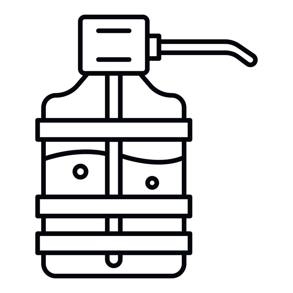 Home water dispenser icon, outline style vector