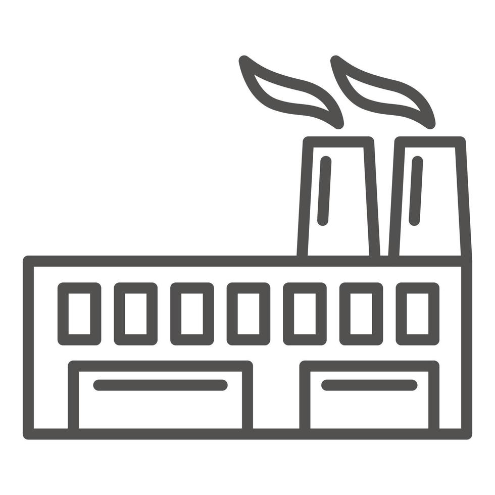 Eco friendly factory icon, outline style vector
