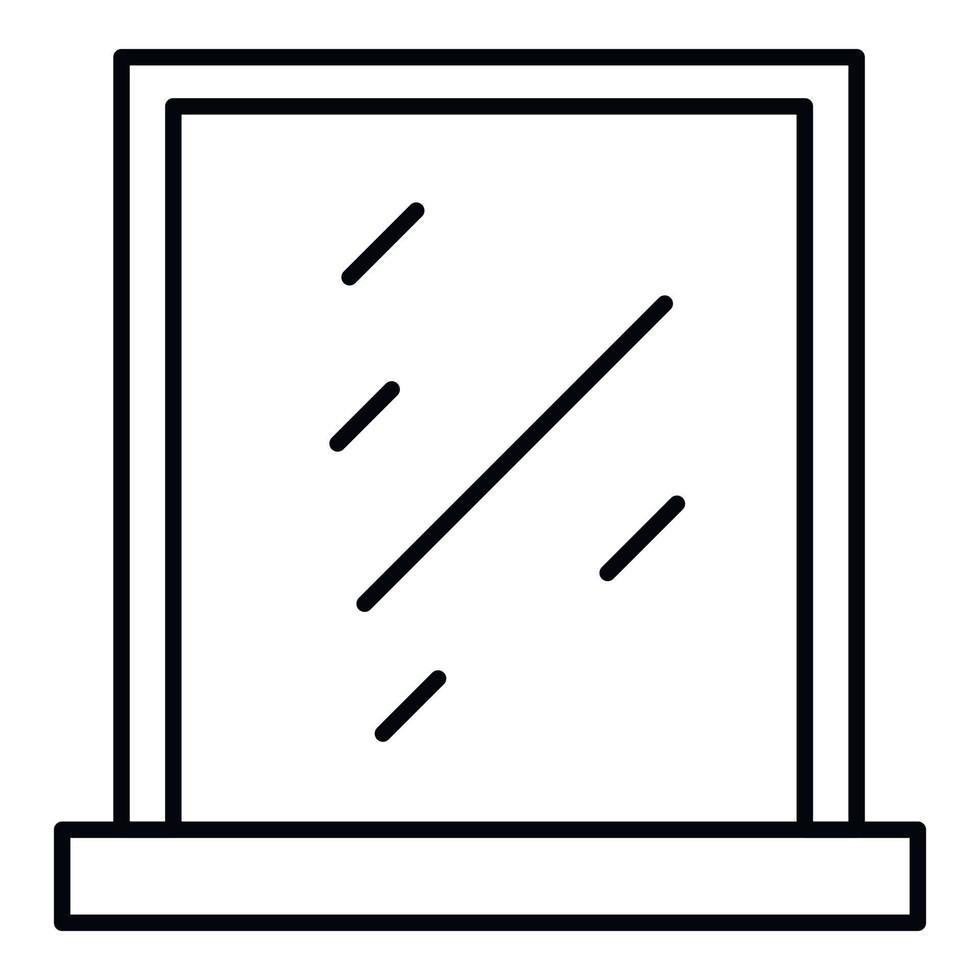 Clean window icon, outline style vector