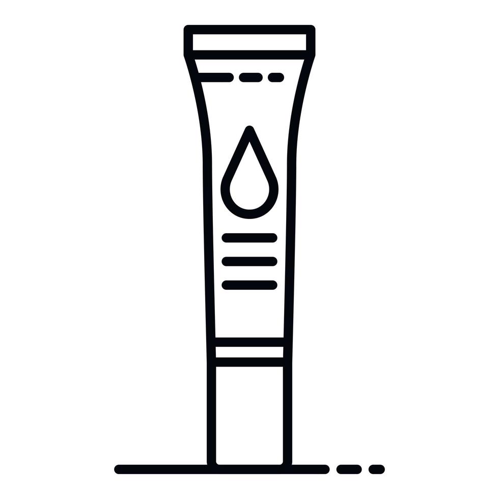 Sunscreen tube cream icon, outline style vector