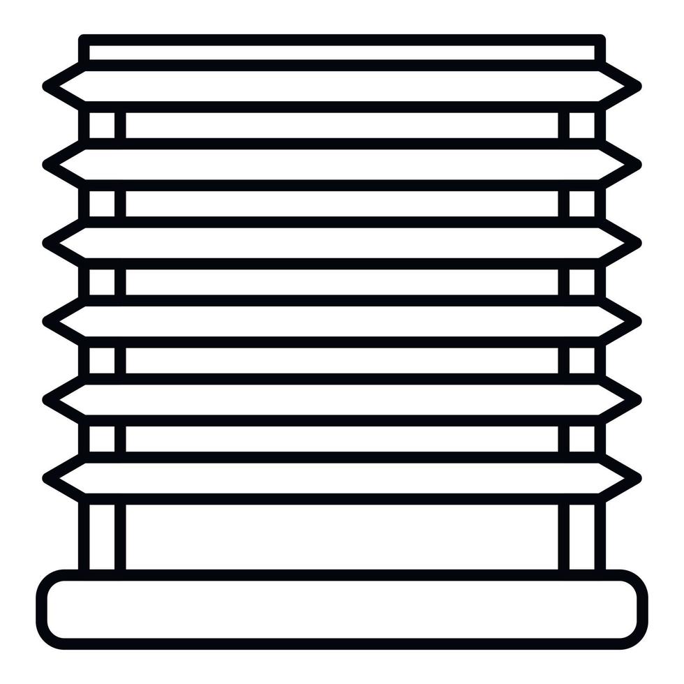 Horizontal louvers icon, outline style vector