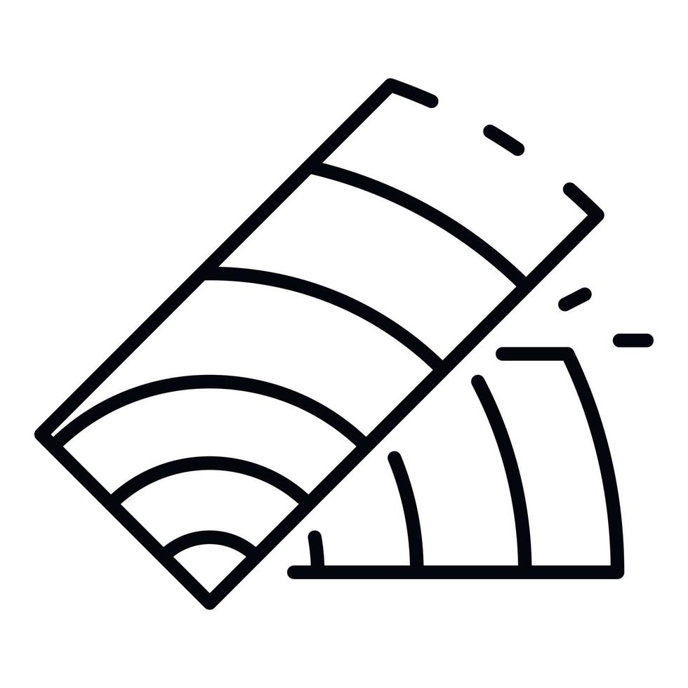 Wood part icon, outline style vector