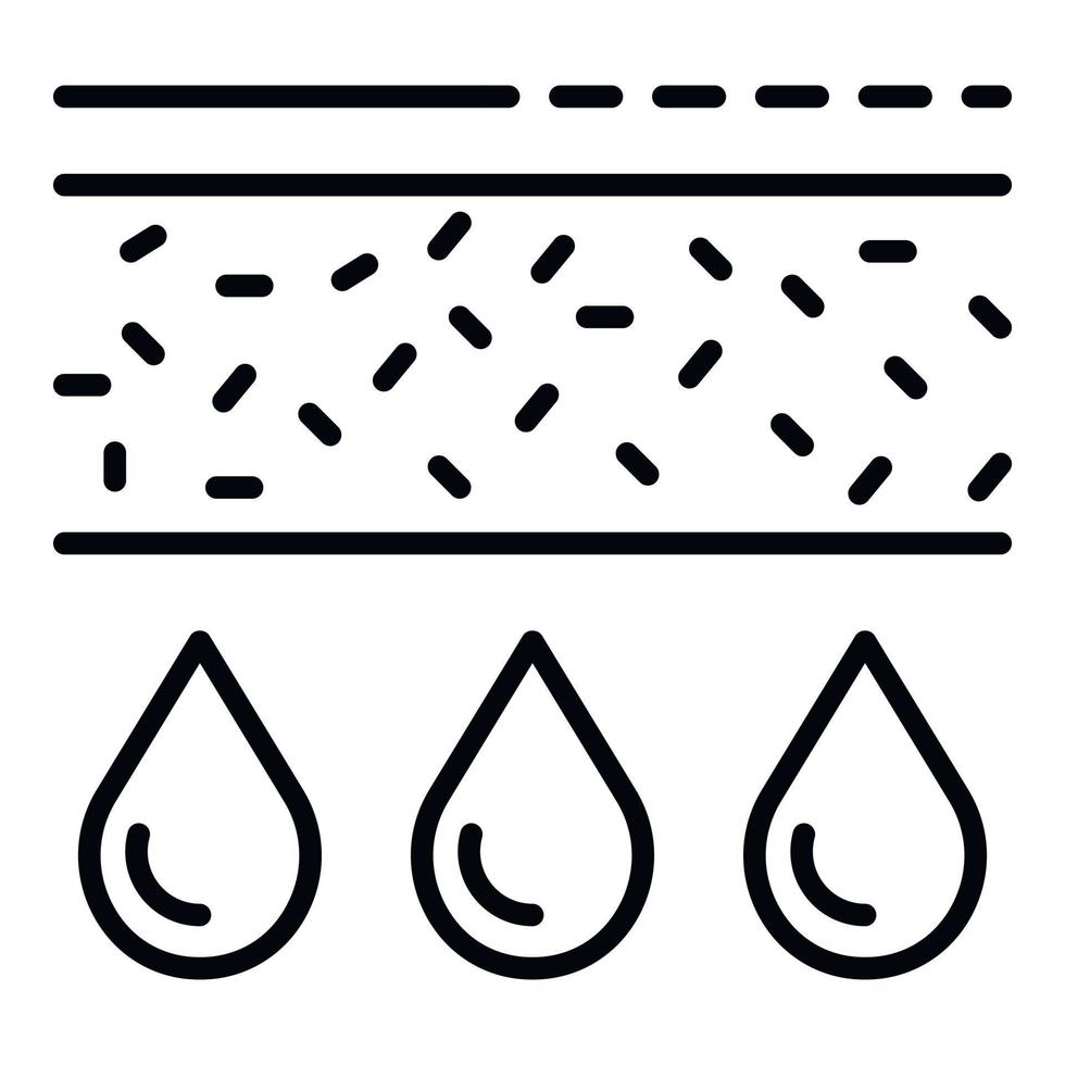 icono de estructura de filtro de agua, estilo de esquema vector