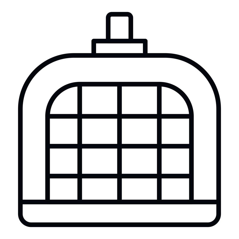 Pet travel box icon, outline style vector