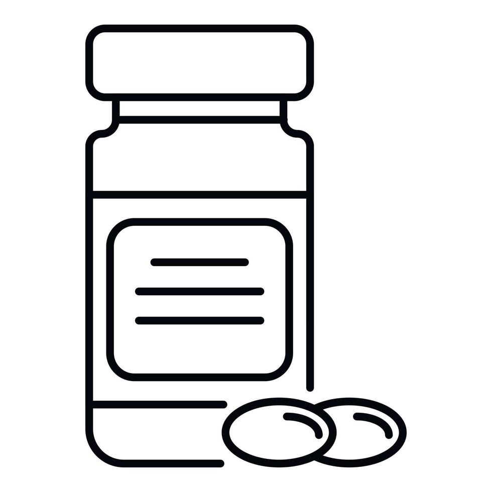 Fish oil capsule icon, outline style vector