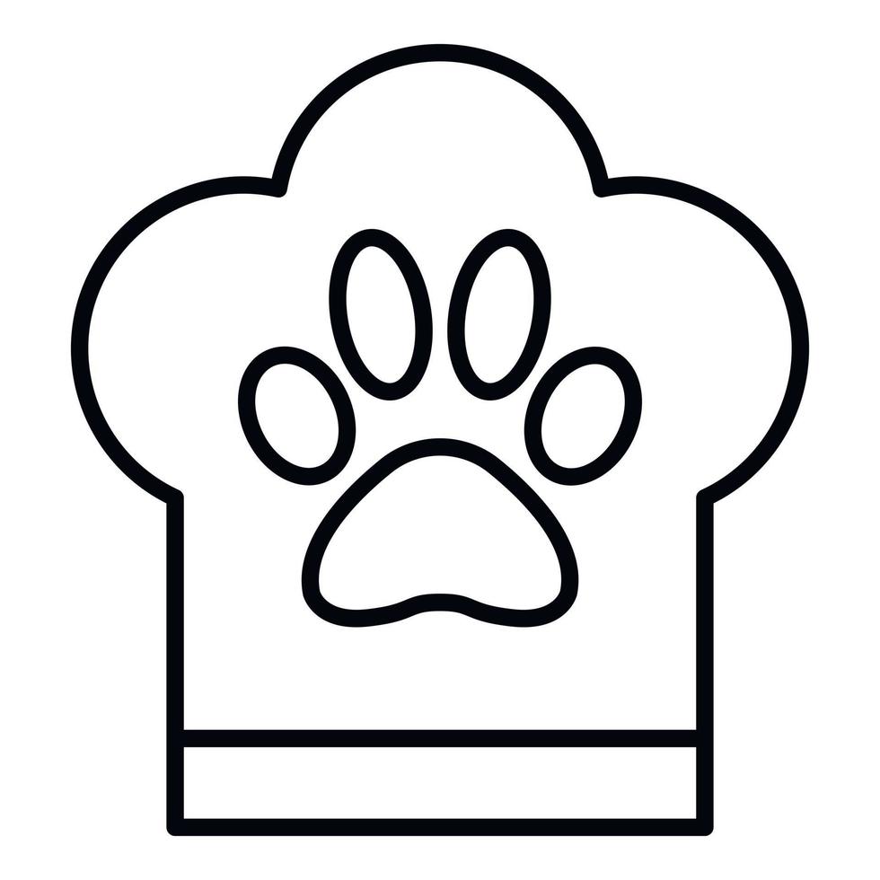 Pet hotel cooker icon, outline style vector