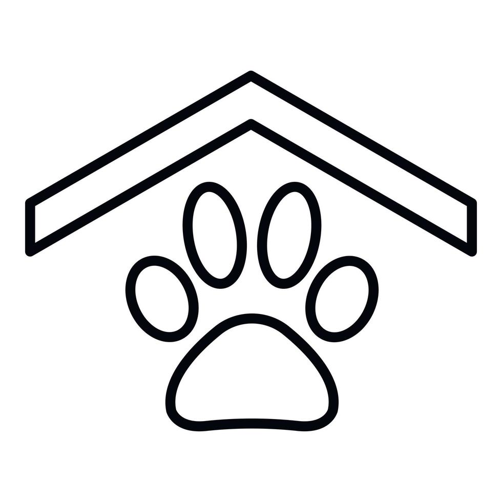 Pet roof house icon, outline style vector