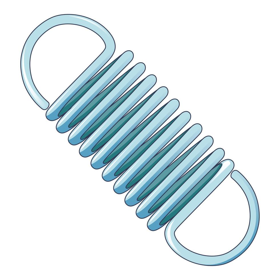 Elastic coil icon, cartoon style vector