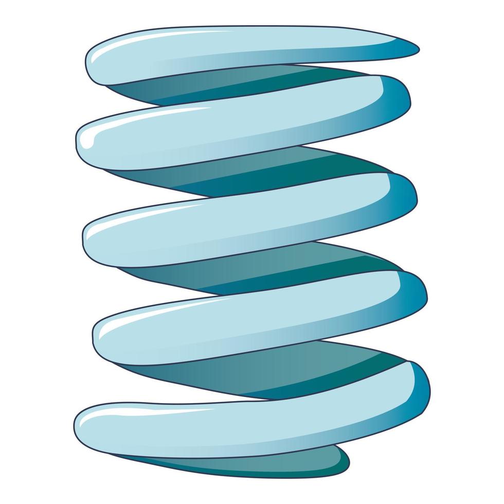 Flexible coil spring icon, cartoon style vector