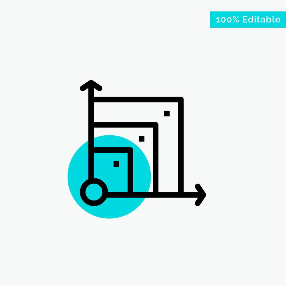 Scalable System Scalable System Science turquoise highlight circle point Vector icon