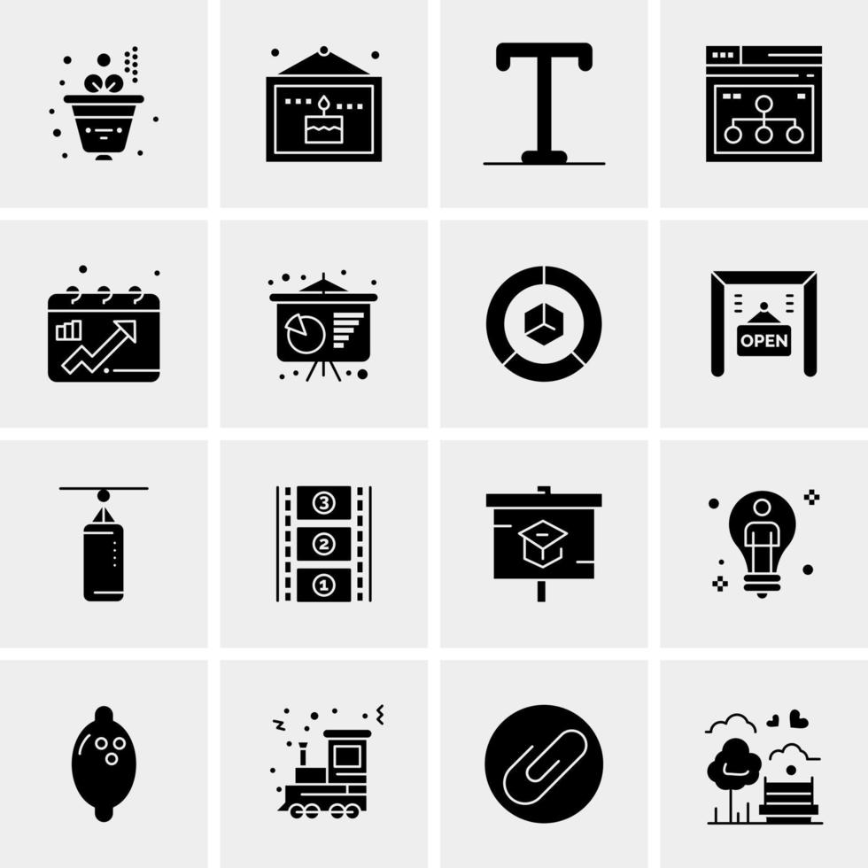 16 Universal Business Icons Vector Creative Icon Illustration to use in web and Mobile Related project