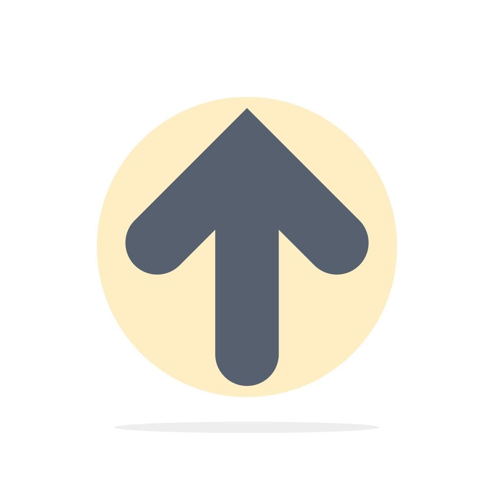 Arrow Arrow Up Upload Abstract Circle Background Flat color Icon vector