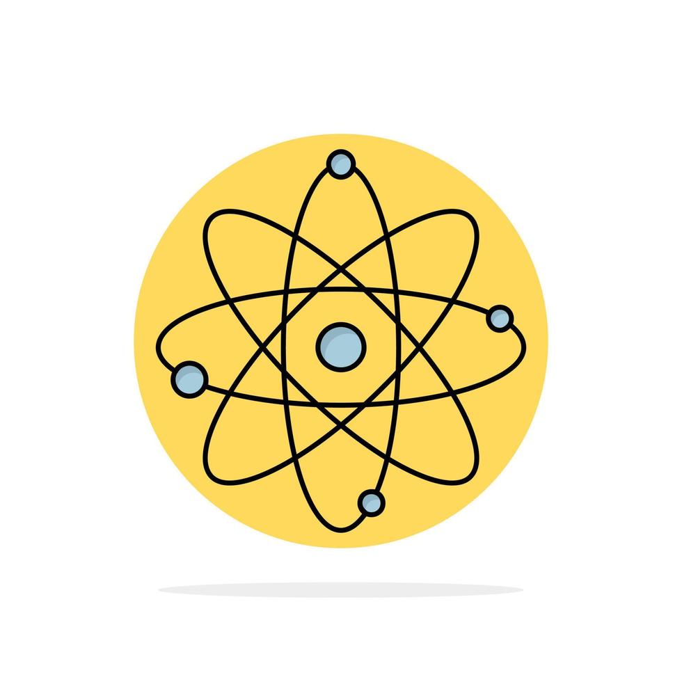 atom nuclear molecule chemistry science Flat Color Icon Vector