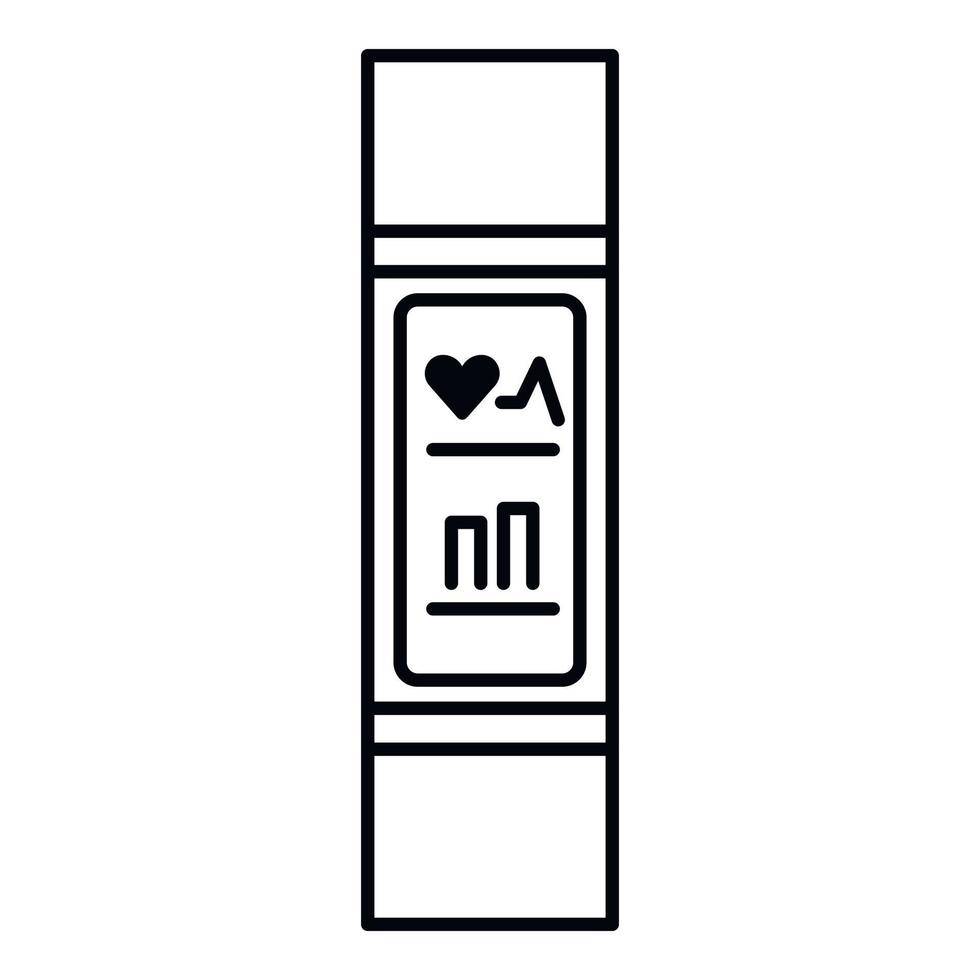 Modern fitness tracker icon, outline style vector