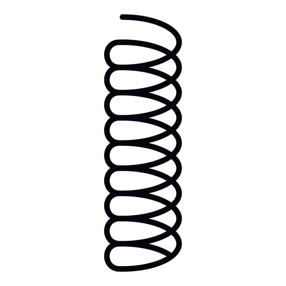 Coil spring object icon, outline style vector