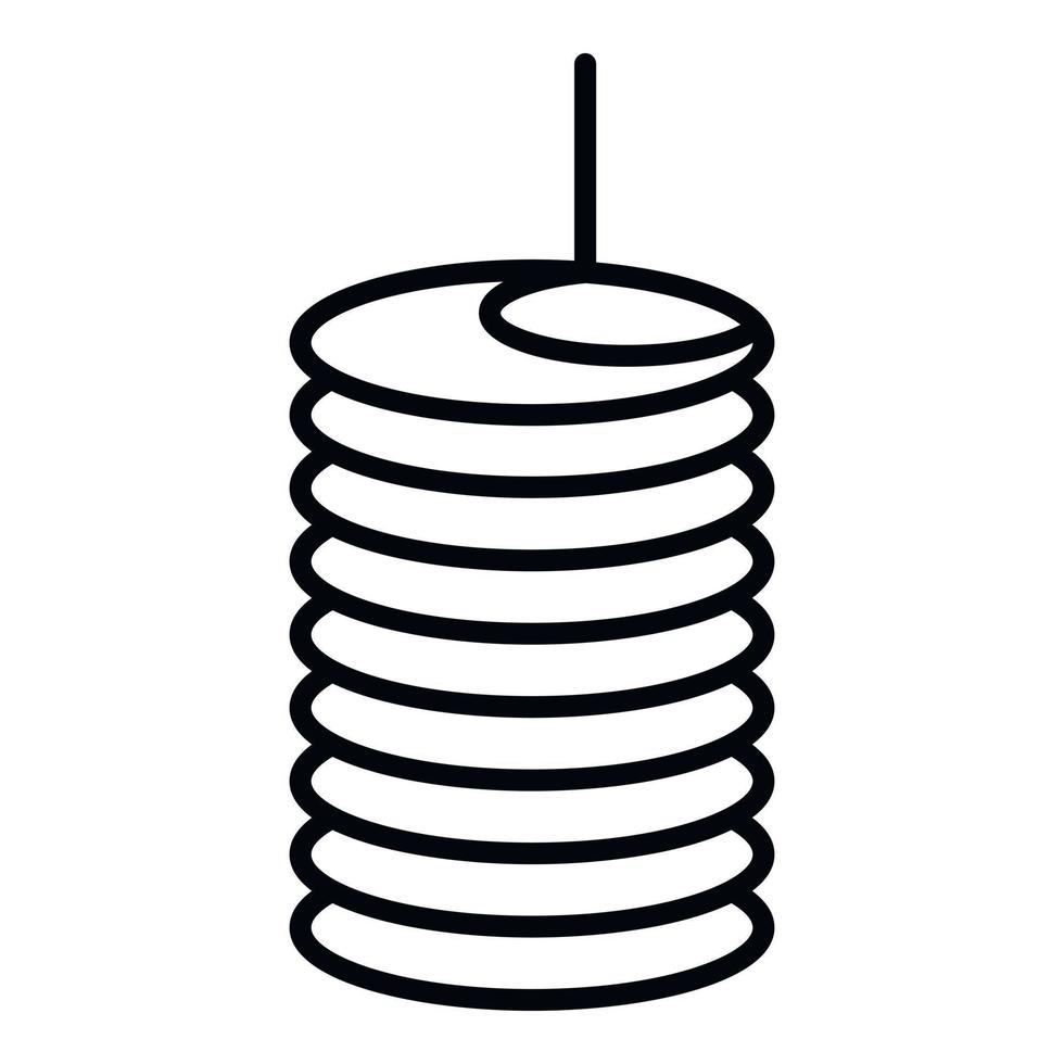 Coil icon, outline style vector