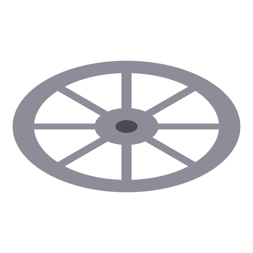 icono de rueda de rodillos, estilo isométrico vector