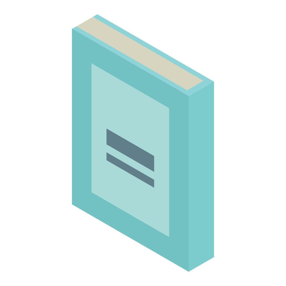 School book icon, isometric style vector