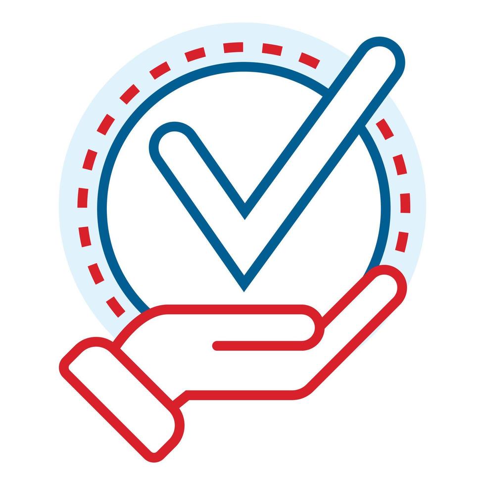 Successful delivery icon, outline style vector