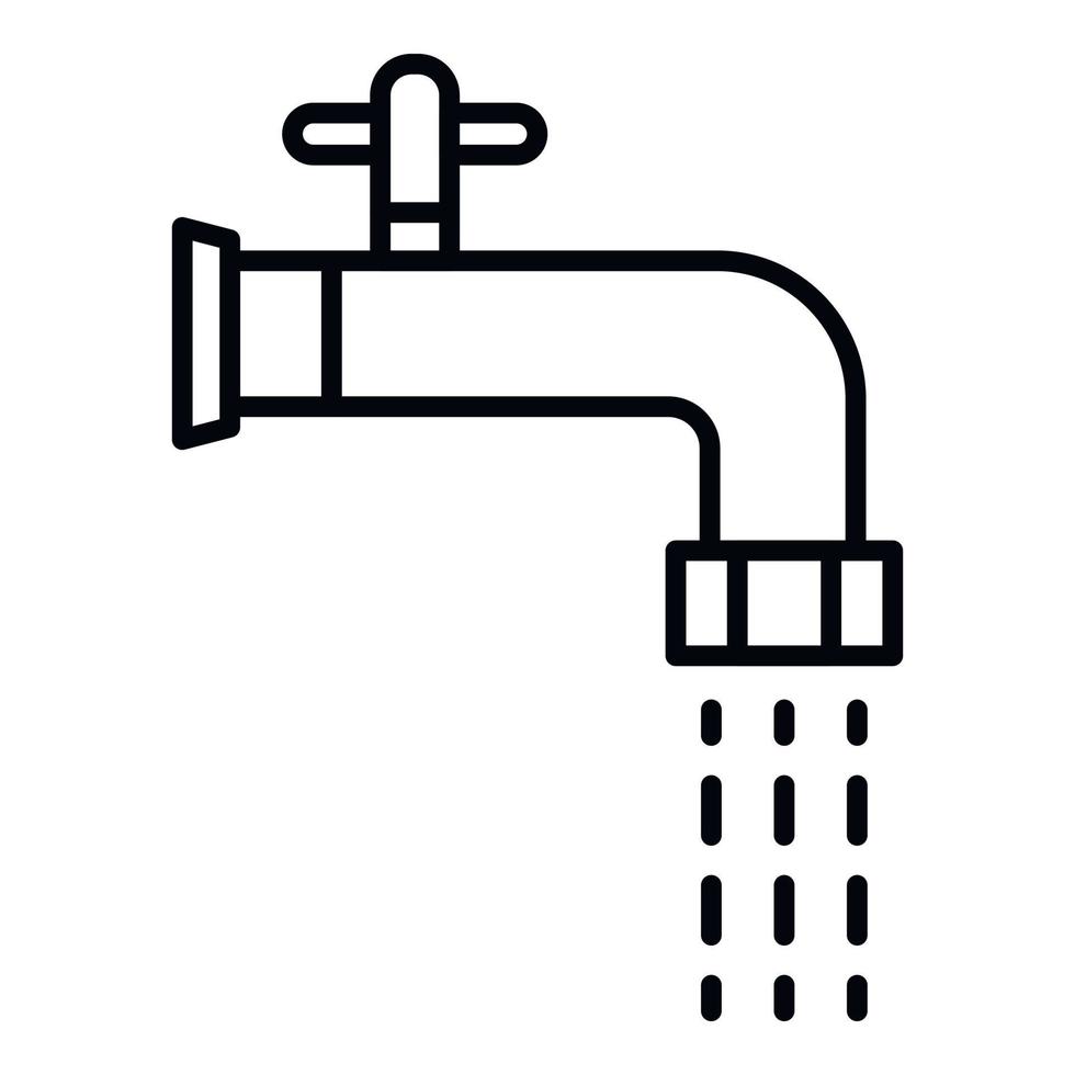Water tap filter icon, outline style vector