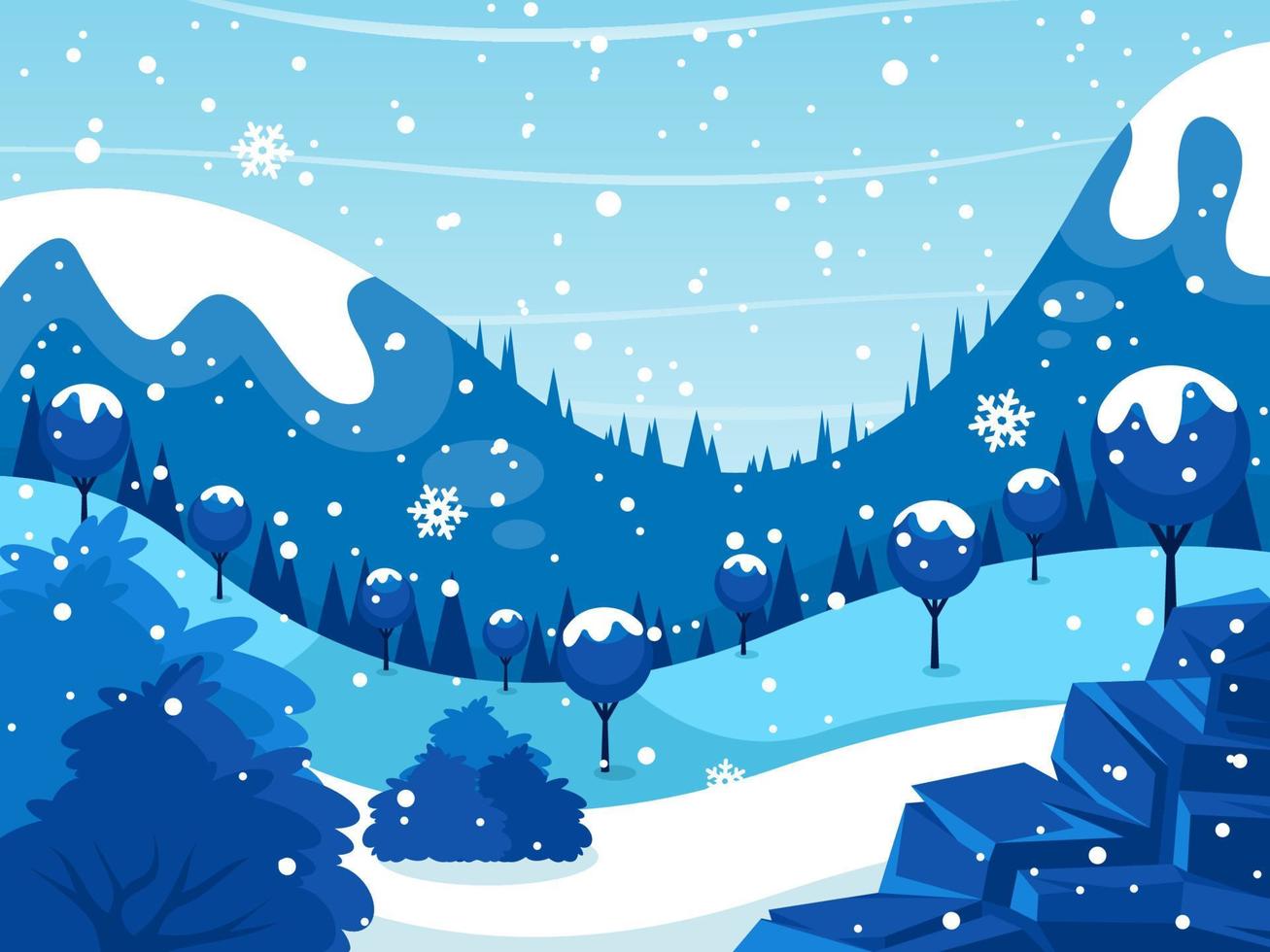 Winter Nature Background vector