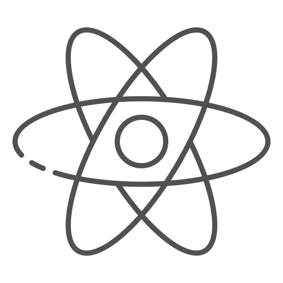 Atom energy icon, outline style vector