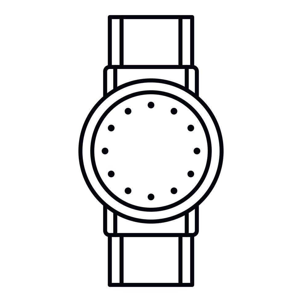 icono de reloj inteligente, estilo de esquema vector