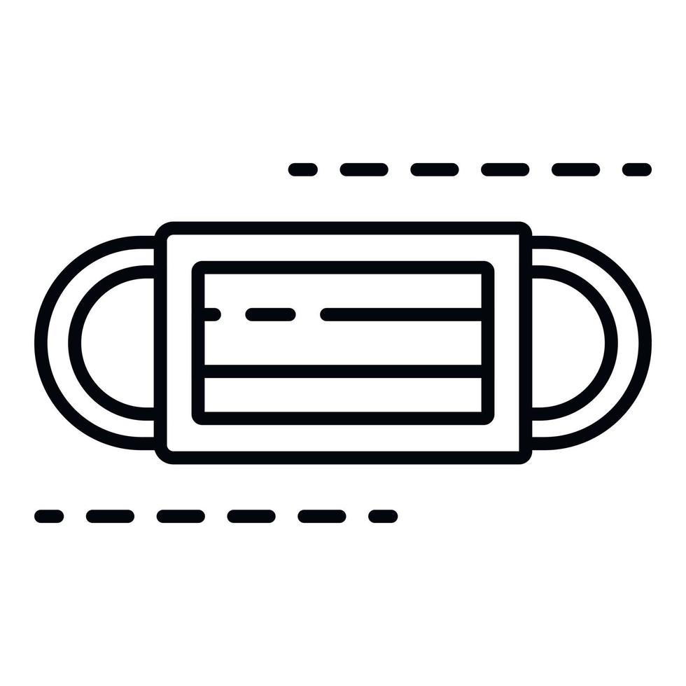 Medical face bandage icon, outline style vector