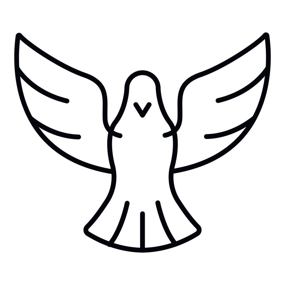 Peace dove icon, outline style vector