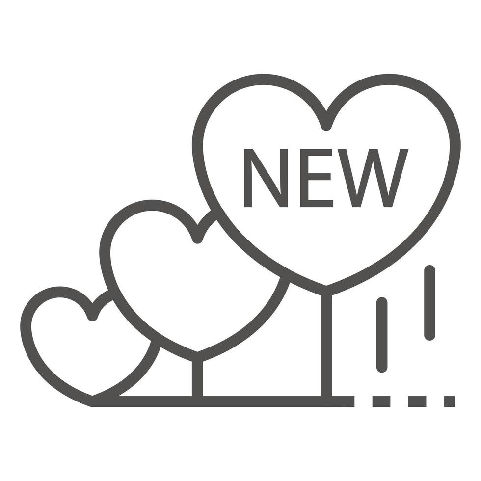 New heart grow icon, outline style vector