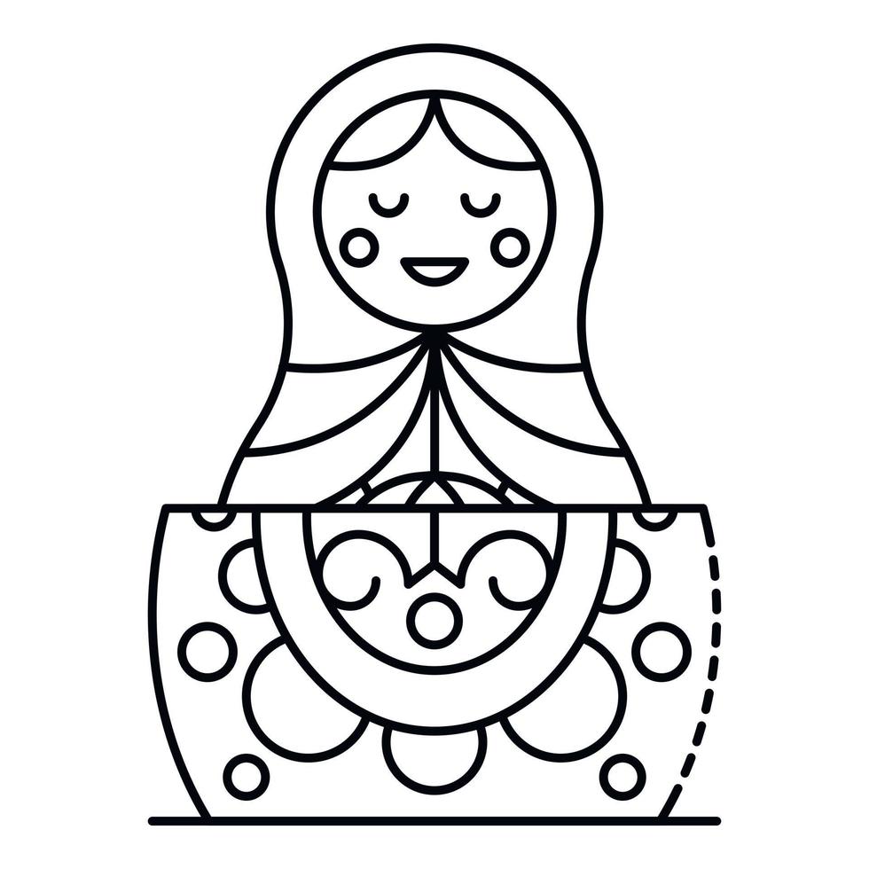 Baby nesting girl icon, outline style vector
