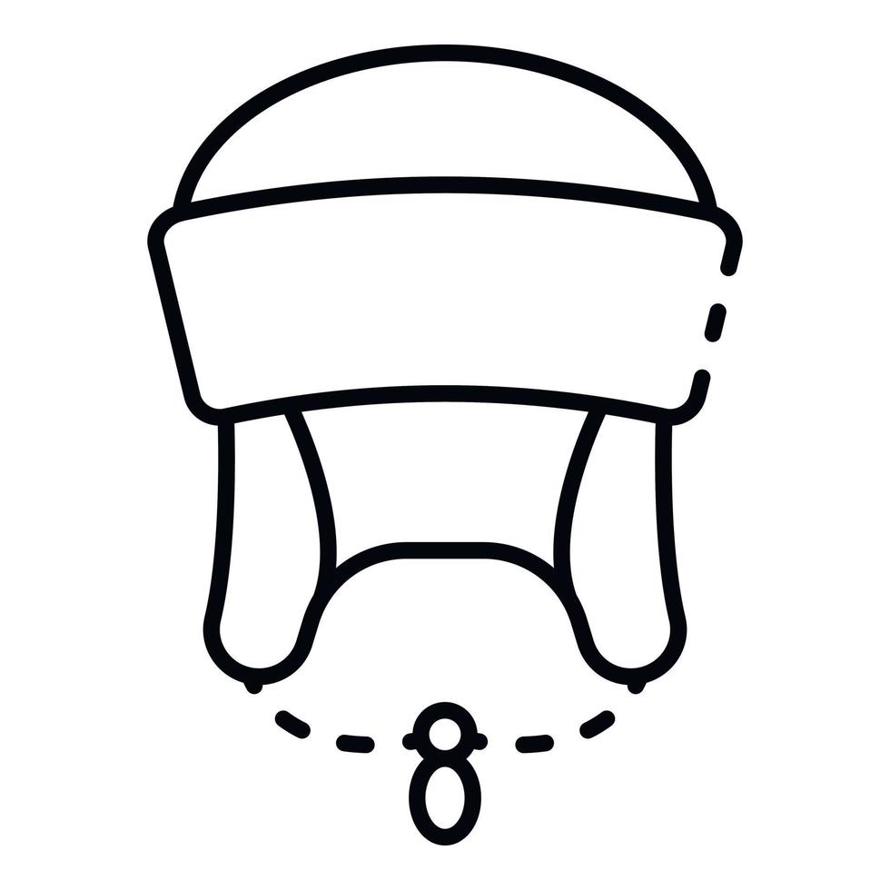 Man winter hat icon, outline style vector