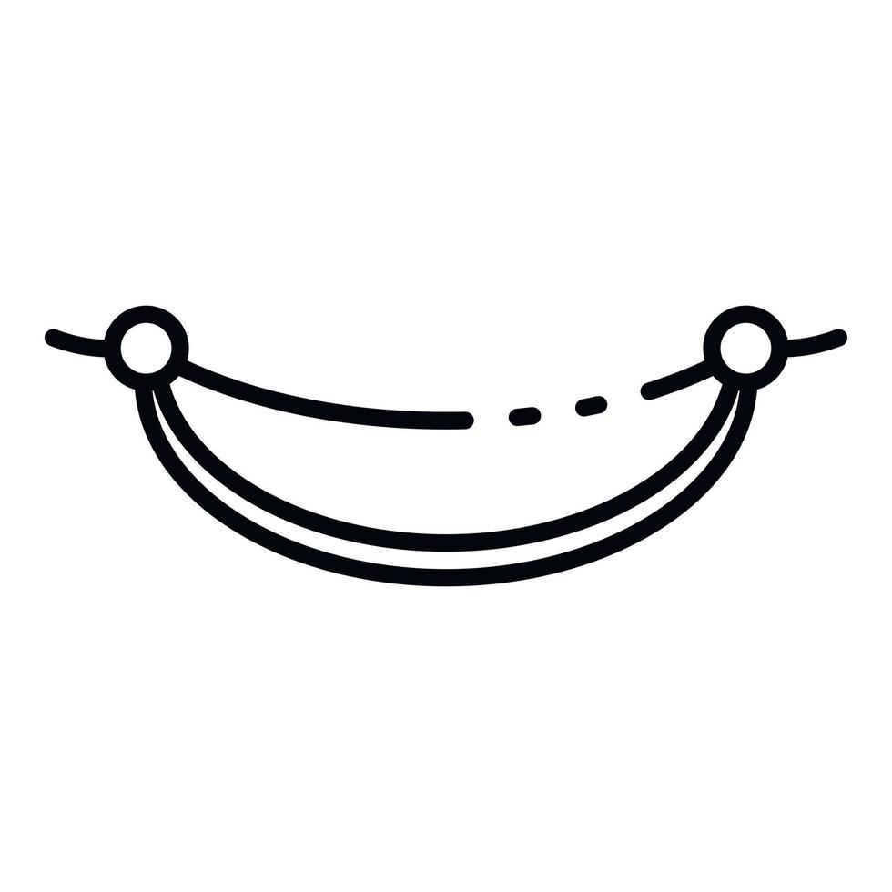 Hammock icon, outline style vector