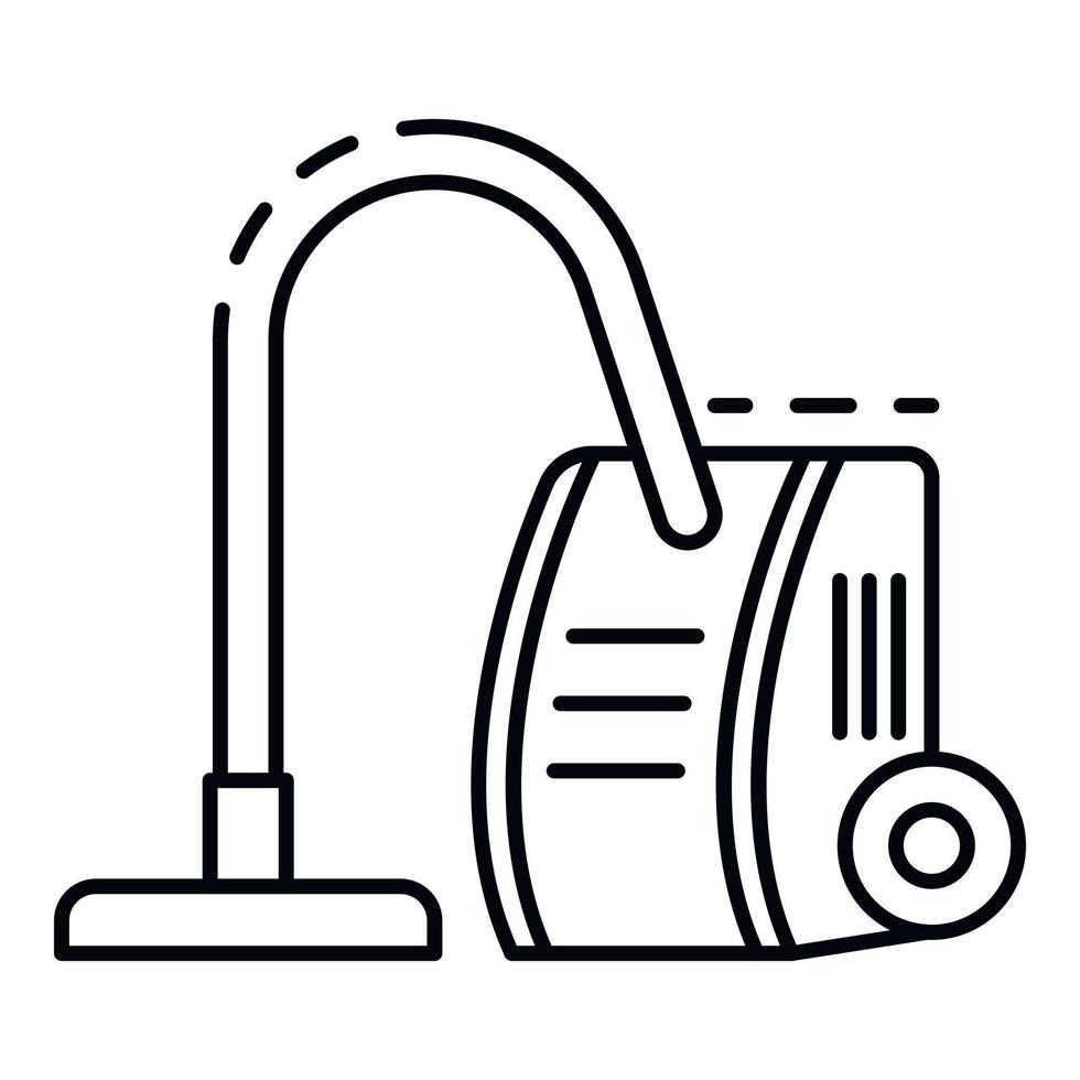 Old vacuum cleaner icon, outline style vector