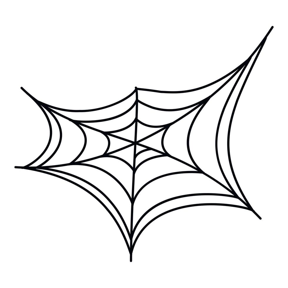 icono de telaraña colgante, estilo de contorno vector