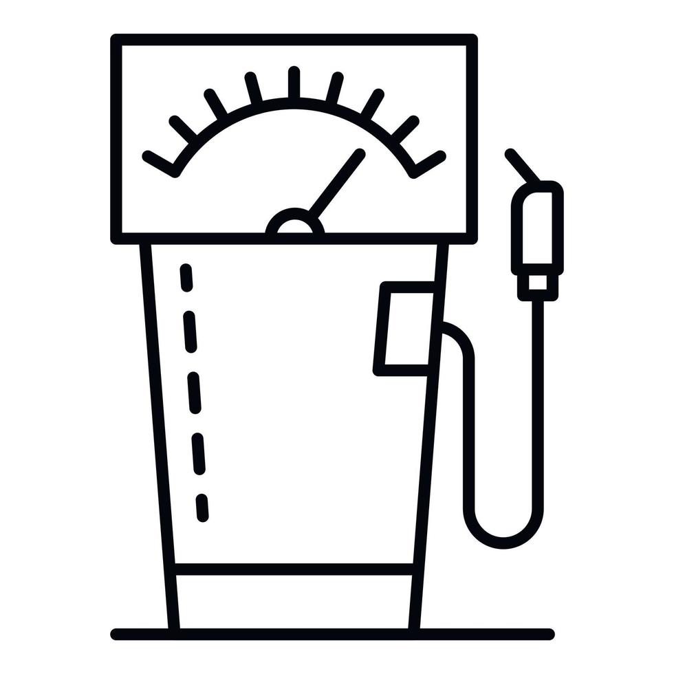 Gas station pistol column icon, outline style vector