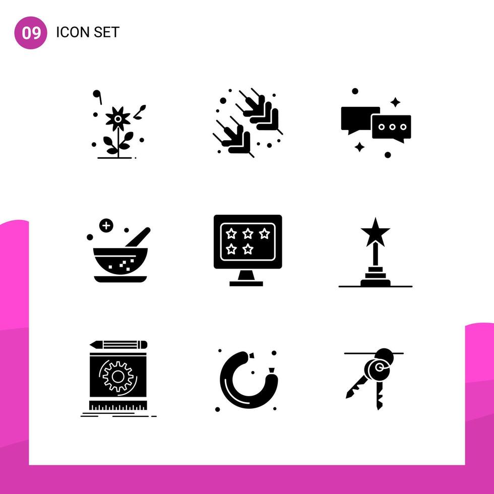 paquete de conjunto de iconos de glifo de 9 iconos sólidos aislados en fondo blanco para el diseño de sitios web receptivos, impresión y aplicaciones móviles, fondo de vector de icono negro creativo