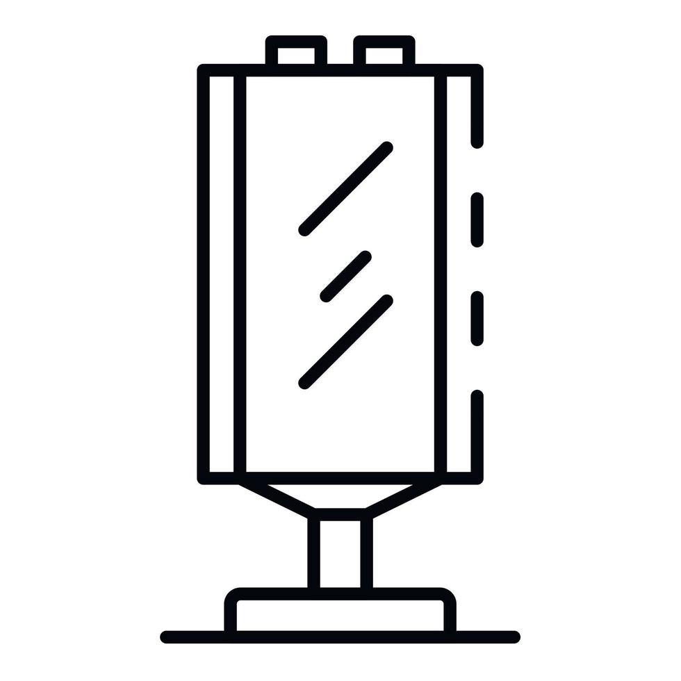 icono de panel de caja de luz, estilo de esquema vector