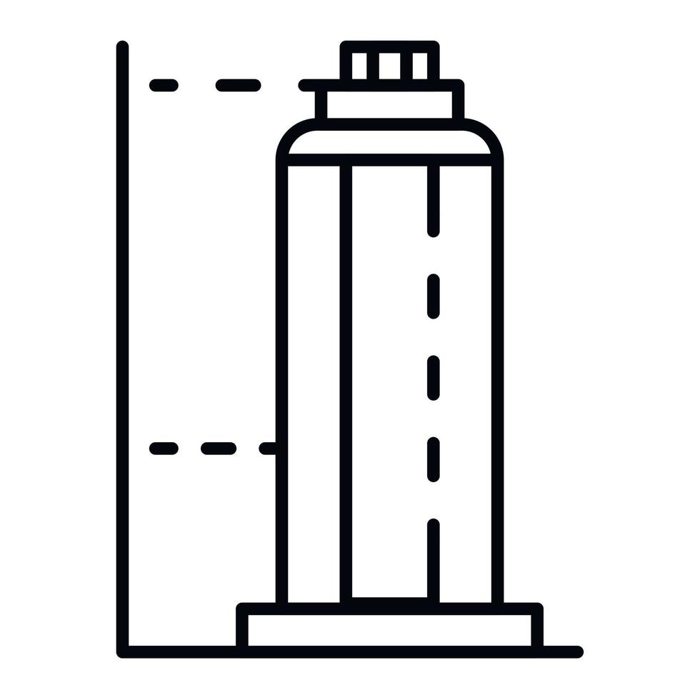 Skyscraper building icon, outline style vector