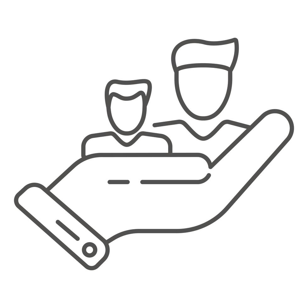 Satisfaction client support icon, outline style vector