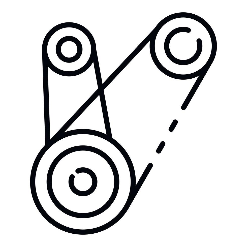 Motor timing belt icon, outline style 15182824 Vector Art at Vecteezy