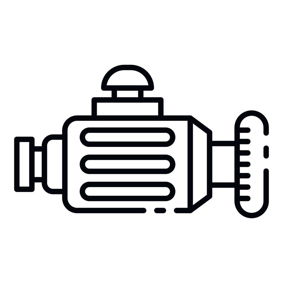 Car generator icon, outline style vector
