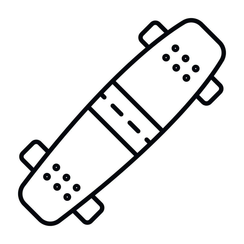 Extreme skateboard icon, outline style vector