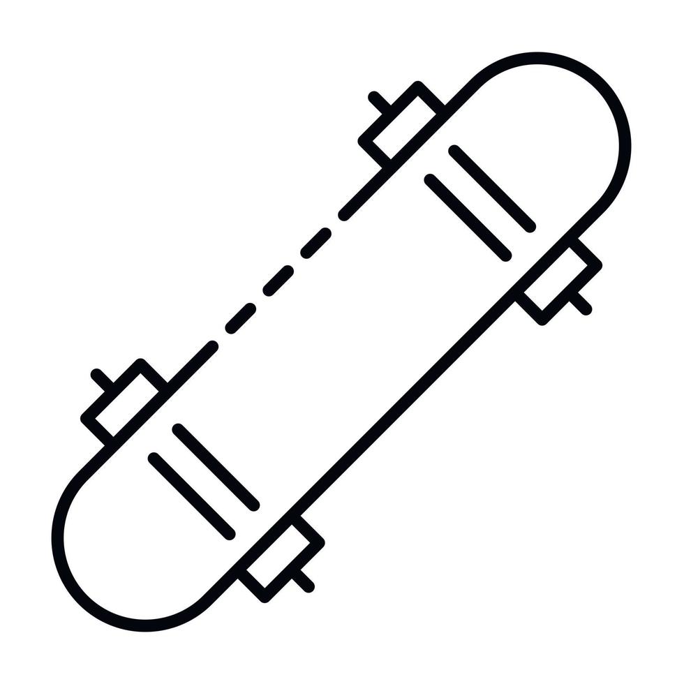 Modern skateboard icon, outline style vector