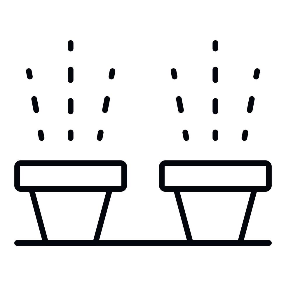 Irrigation pot icon, outline style vector
