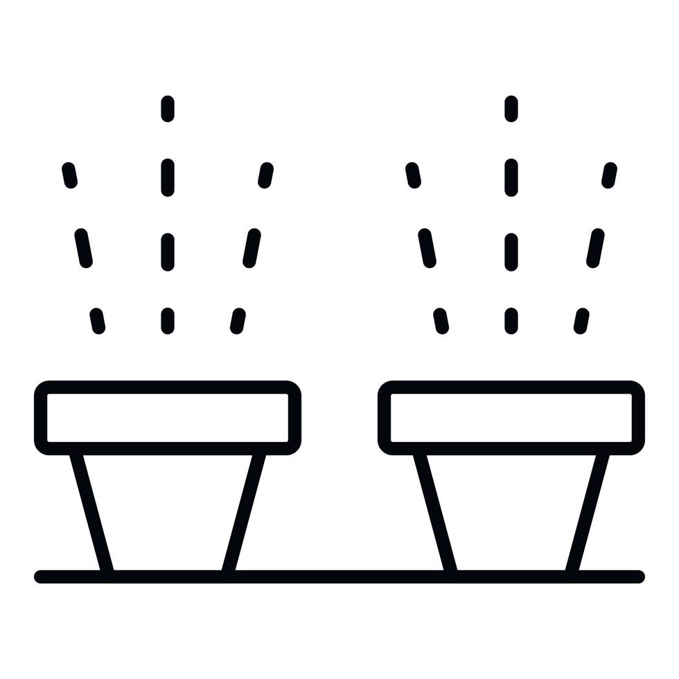 Irrigation pot icon, outline style vector