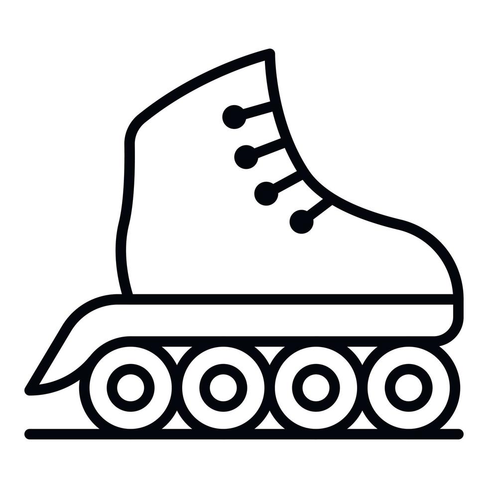 Inline skates icon, outline style vector